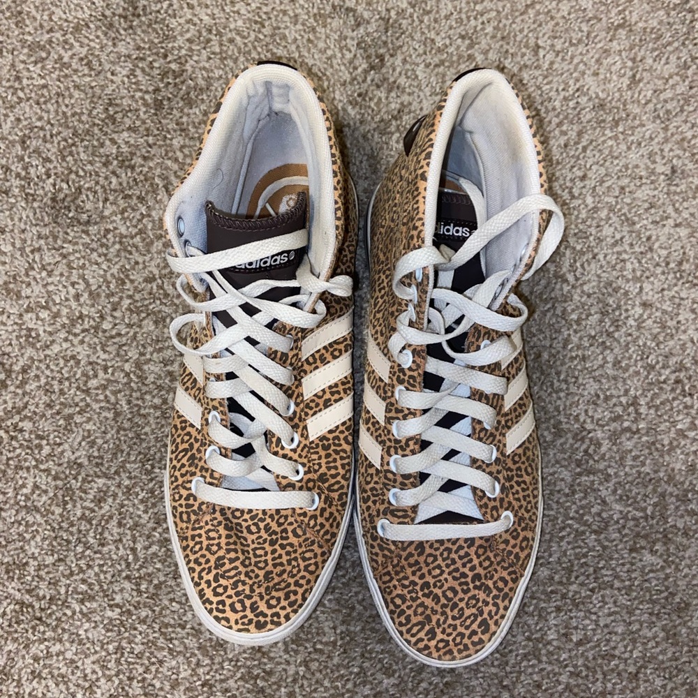 Adidas cheetah print sneakers